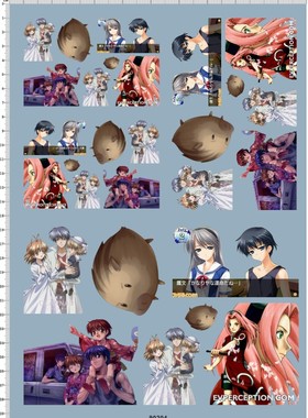 90204 CLANNAD 痛车去底水贴 A4纸