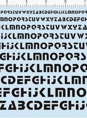fonts 5-1-9E03 各种比例26个英文字母水贴纸