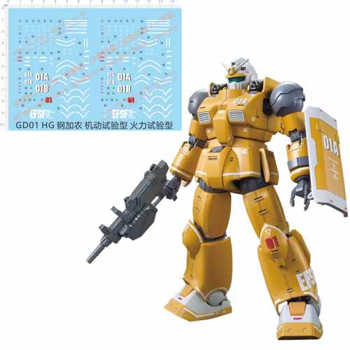 GD01 HG GTO 014 RCX-76-01钢加农机动试验型火力试验型GD水贴纸