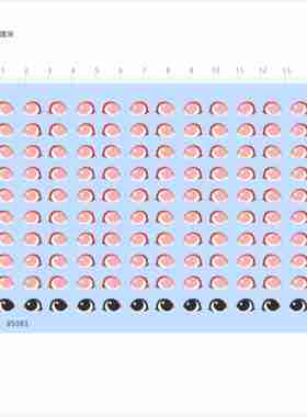 85083手办molly眼睛粉红色黑色模型水贴可撕膜不干胶独立胶位现货