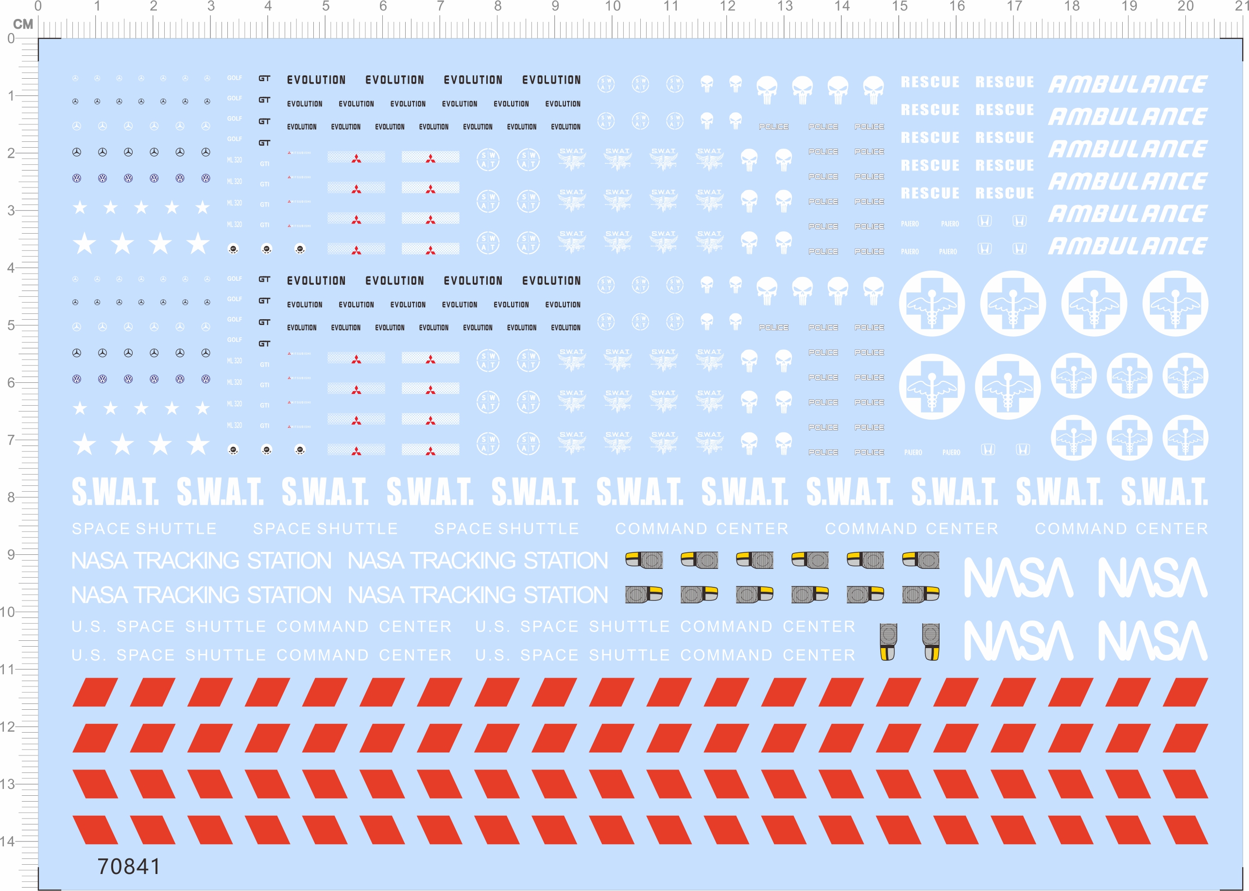 70841三菱nasa tracking station ambulaNCE swat evo骷髅头benz