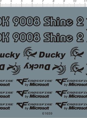 61659-A807 dk 9008 shine 2 ducky cf crossfire 魔力鸭鼠标贴