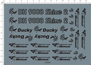 61659-A807 dk 9008 shine 2 ducky cf crossfire 魔力鸭鼠标贴