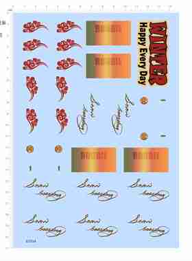 82934祥云 ROBBIE WINTER HAPPY DAY 模型水贴纸定制打印现货