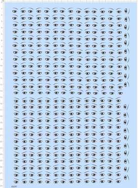 68291整版胶女帝眼睛水贴纸纸模模型水贴纸水转印定做订做现货