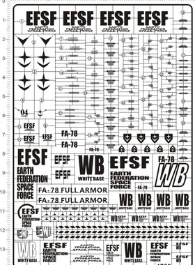 4753  HG FA-78 Full Armor RX-78-2全装甲雷霆宙域gd金属贴