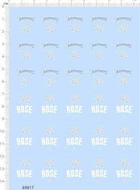 69817整版TIMBERWOLVES 25 ROSE dimoo改娃篮球选手娃娃水贴现货