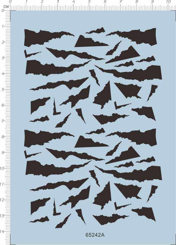 65242A mini4wd Brocken Gigant 红色巨无霸四驱车裂纹闪电水贴