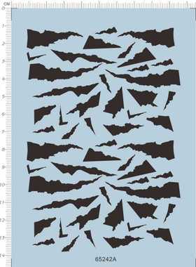 65242A mini4wd Brocken Gigant 红色巨无霸四驱车裂纹闪电水贴