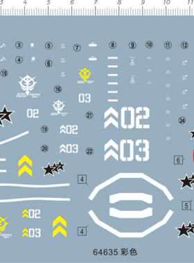 64635 MG GTO Zaku 黑色三连星马修机高机动扎古II gd水贴改2