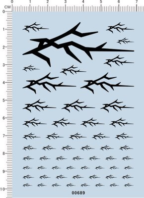 00689-6E10-裂缝了 模型车水贴纸