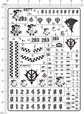 4677 HGMS-06R-1Ver.2.0 SIDE-3吉恩本土防卫部队gd金属贴