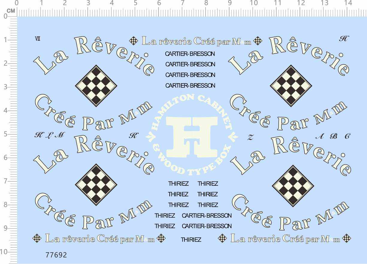 77692整版胶 无比例 La reverie Cree par M 模型车水贴2402定制,3C数码配件,手机贴纸,淘宝优惠券,粉丝福利购,淘宝优惠卷