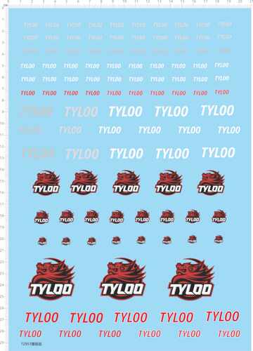 72953整版胶 TYLOO 鼠标 模型水贴纸