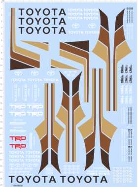 72943整版胶 适用于丰田  拉花 拉花 模型车水贴