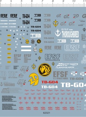 62321-  HG RX-78-4 4号机四号机gd水贴2