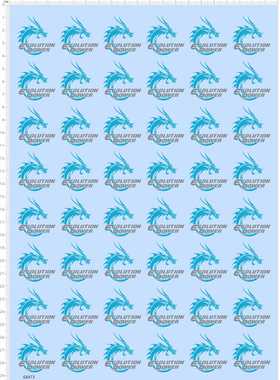 68473整版胶Evolution Dower鼠标贴水贴青龙纸模模型水贴纸定做