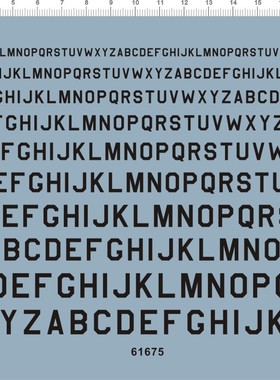 61675-B1102 USSAAF FONTS 1-1 美国美军字体模型水贴