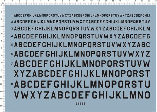 61675-B1102 整版胶USSAAF FONTS 1-1 美国美军字体模型水贴 现货