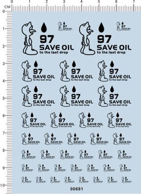 00681-省油小子-97 模型车水贴纸