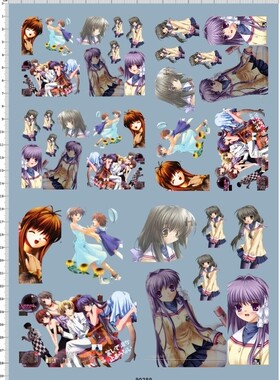 90280 CLANNAD 痛车去底水贴 A4纸