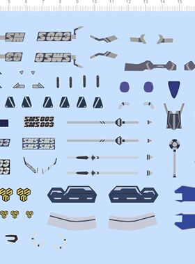 75743超时空要塞 ACKS MC-07 VFG VF-25G-2比例模型水贴2310