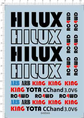 64954A 1/10 hilux arb king 4wd yota cchand v6 RC攀爬车水贴1