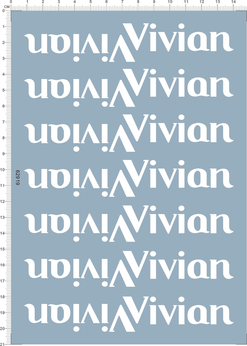62919-A802 vivian 模型水贴纸