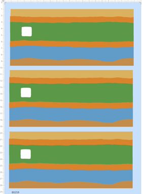 80259整版胶 蛋糕盒模具贴 模型水贴 绿蓝红色带