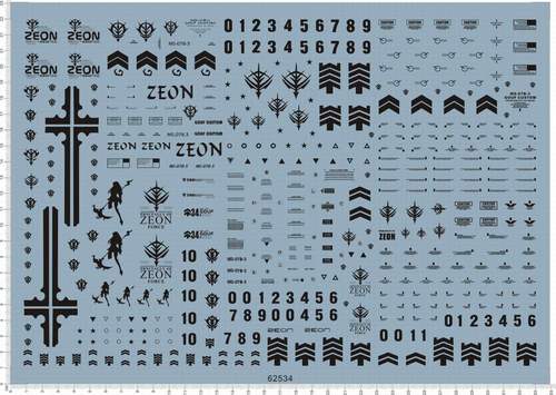 62534-B2101 PG MS-07B-3 Gouf Custom B3 老虎改炮击型gd水贴2