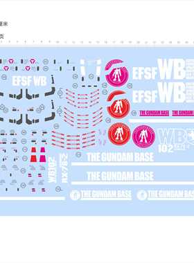 84066比例1/35 E-M171 RX-78-2 Ver 3.0 元祖模型水贴不干胶现货