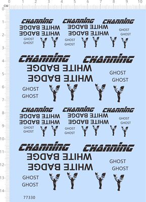 77330整版 亮金 CHANNING WITIE BADGE ghost 模型水贴定制2401
