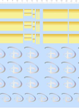 77314整版 酷炫迪士尼 方框 手办模型水贴定制打印2401