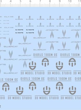 72195整版胶 MODEL STUDIO SILVERCAT 模型水贴