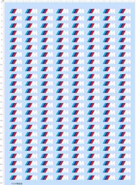 73229整版胶 IIIM标 水贴纸 m3m4M3车钥匙水贴模型水贴打印diy