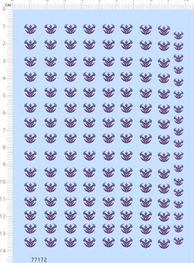 77172整版水贴 动漫魔鬼队模型卡通定制打印2401