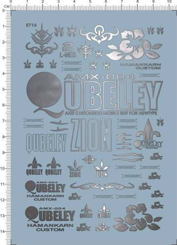 5714   MG AMX-004-2 Qubeley 卡碧尼电镀金银gd水贴111