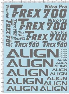 414-A2706 ALIGN TREX 700 模型水贴纸