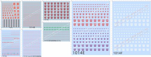 1014 整版胶 变形领袖之证tfp 汽车人 擎天柱胸前贴 水贴纸