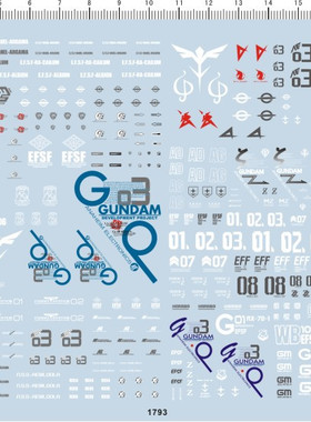 1793-  HG 独角兽 GP03S 海牛 sazabi 小松原博之水贴1