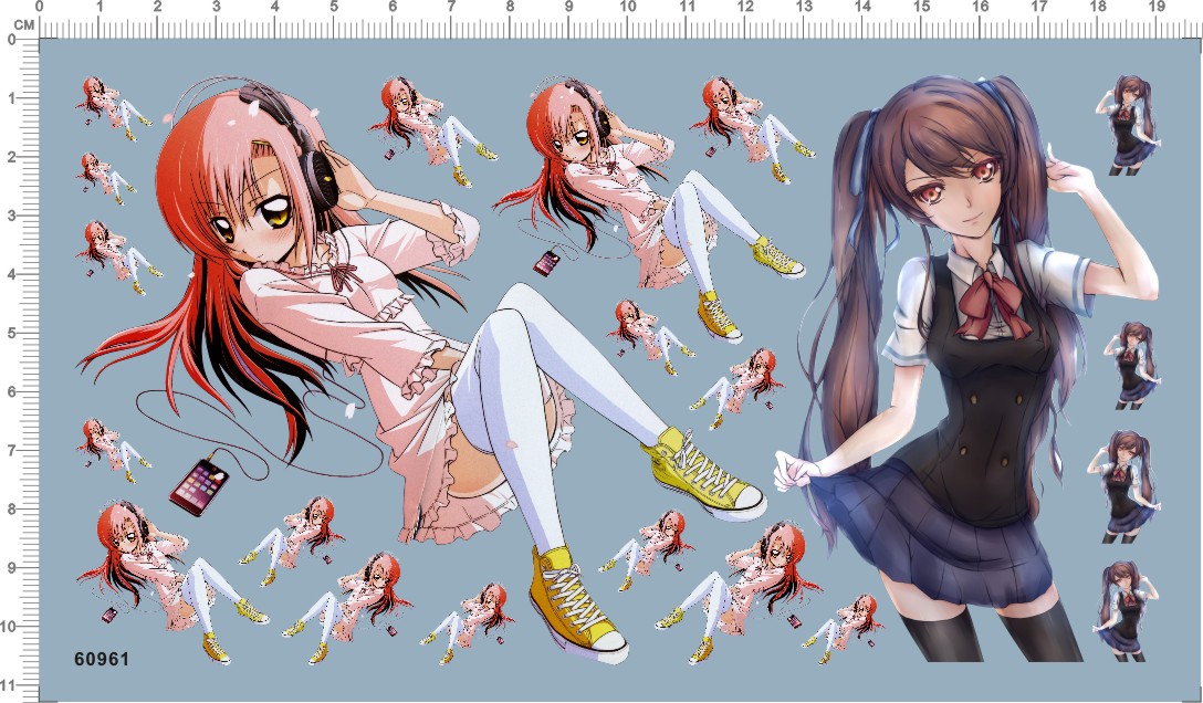 60961-Y8 anther 旋风管家 痛车去底水贴