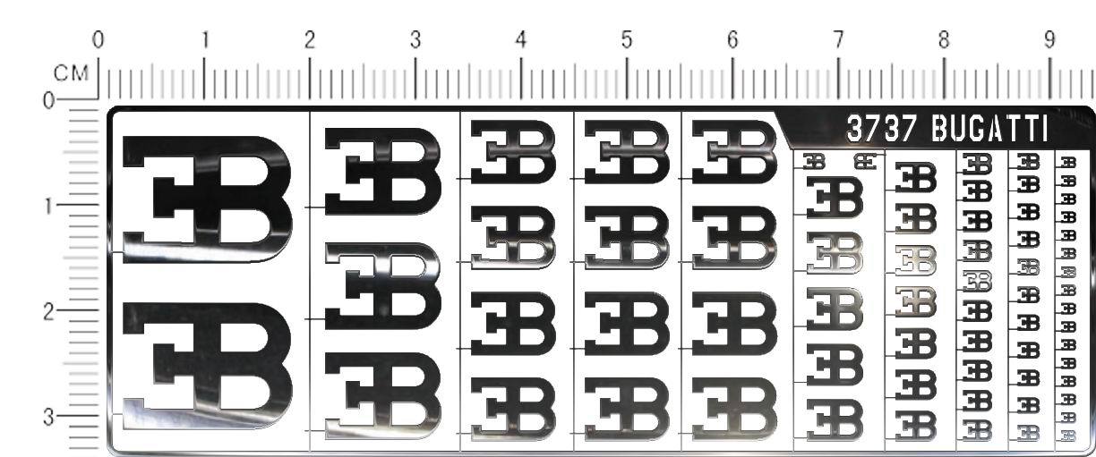3737-@205 Bugatti 布加迪 金属贴纸