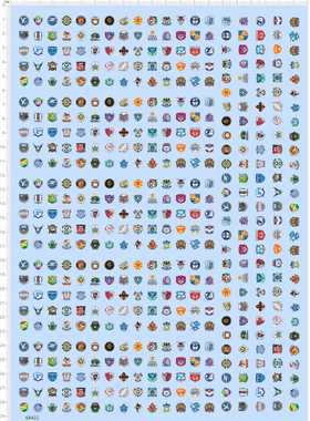 68422整版胶日本职业足球队队章水贴纸模模型水贴纸定做订做定制