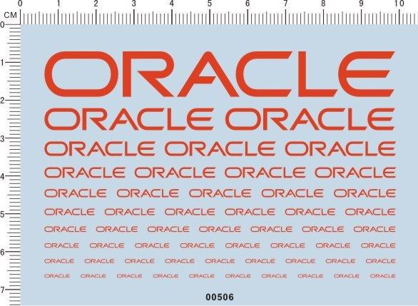 00506-A2106  ORACLE 模型车水贴纸