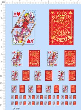 76019 美女扑克牌 gogo change juggler 模型水贴定制打印现货