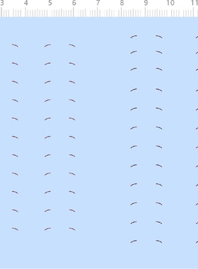 75914整版水贴 0923眉毛 手办娃娃模型水贴定制打印2310