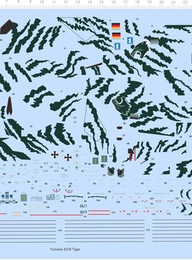 76337 1/72 04617-0240 tomado ecr tiger 模型飞机水贴2312