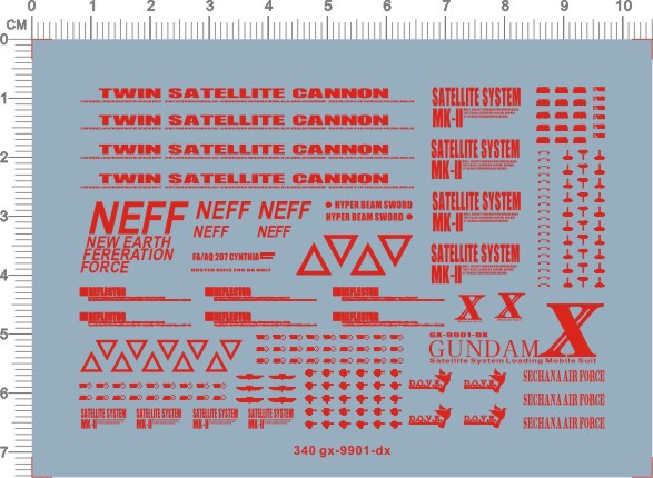 340-302# MG gx-9901-dx double x x MK II gd水贴2
