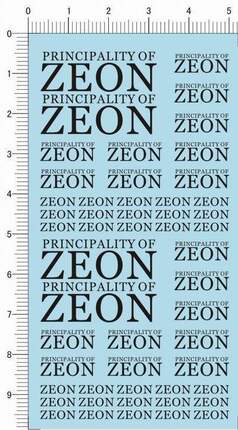 348-A6218 整版胶 ZEON gd水贴纸111 现货