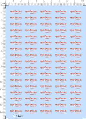 67340整版胶1/30北京穿越车TRAVERSING比例模型车剪纸水贴纸定做
